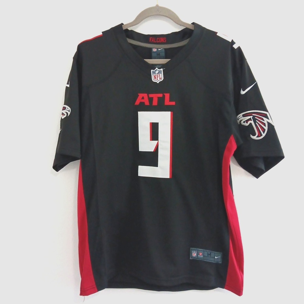 NFL Atlanta Falcons Jersey MEDIUM Desmond Ridder Nike On Field Player Black Red - Picture 1 of 8